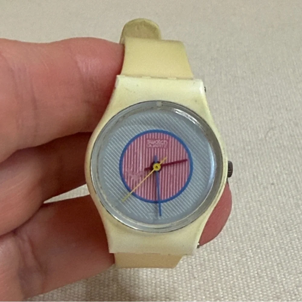 Vintage Raspberry Swatch Watch from the 1980’s New Battery